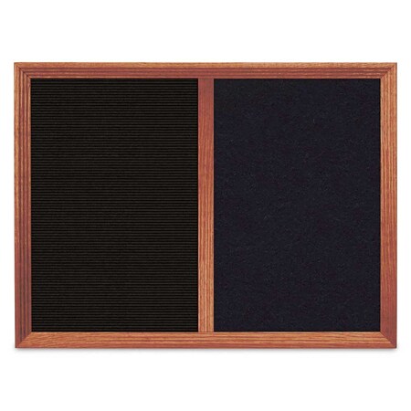United Visual Products Enclosed Corkboard, 1 Door, 18"x24", 4" Fra UV3421-BRONZE-SURF